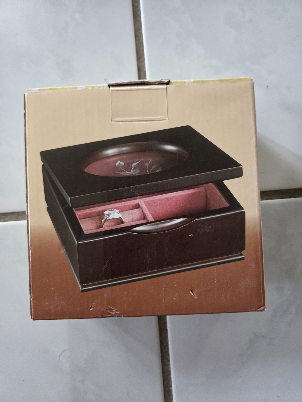 Jewelry Box with Pink Velvet Interior